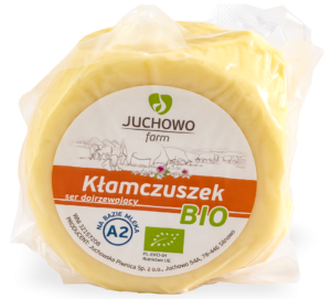 SER ŻÓŁTY DOJRZEWAJĄCY KŁAMCZUSZEK Z MLEKA A2 BIO (około 0,30 kg) - JUCHOWO (NA ZAMÓWIENIE)