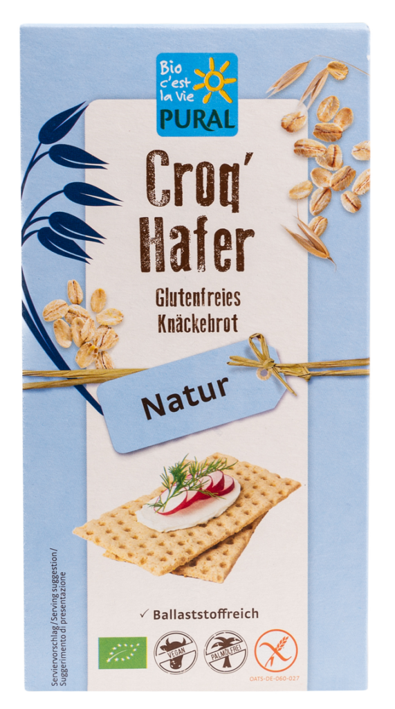 PIECZYWO CHRUPKIE BŁONNIKOWE OWSIANE BEZGLUTENOWE BIO 160 g – PURAL