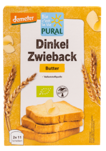 SUCHARKI ORKISZOWE MAŚLANE BIO 200 g - PURAL