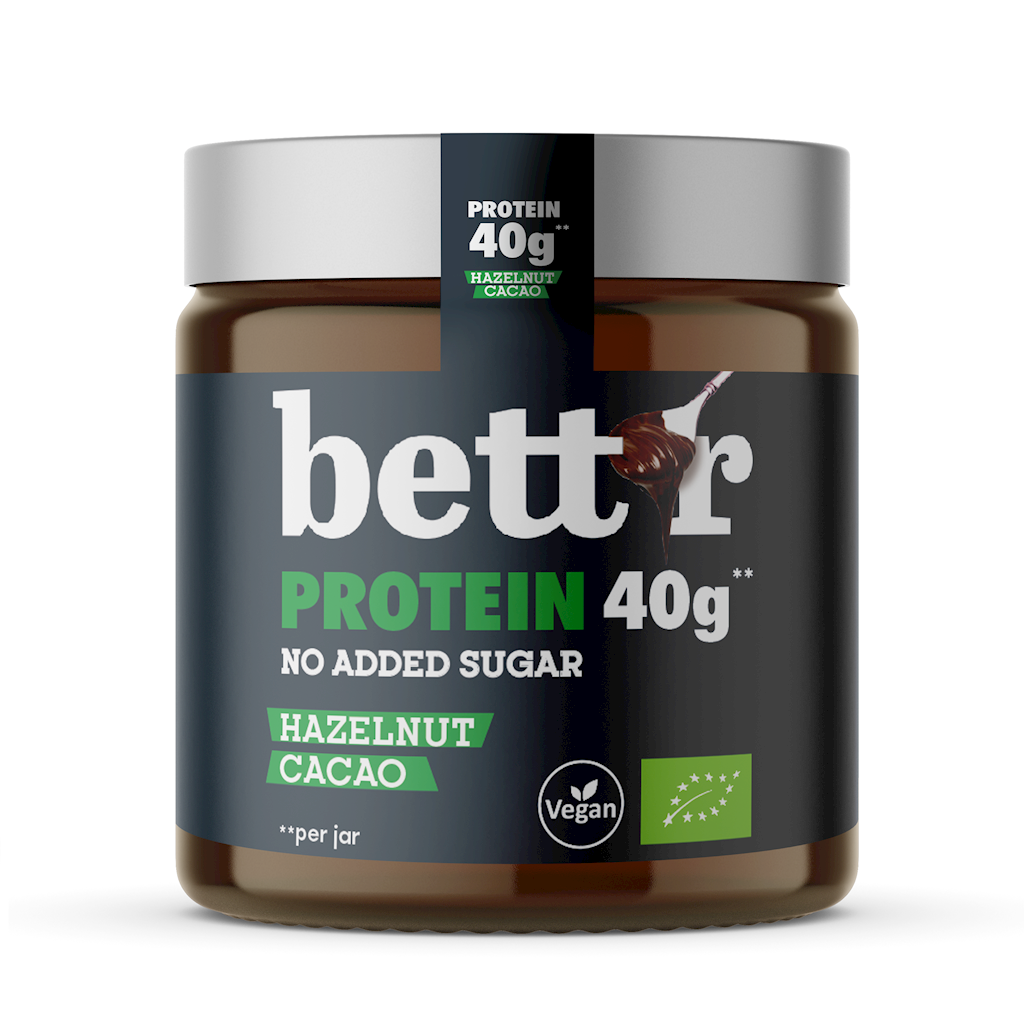 KREM Z ORZECHÓW LASKOWYCH Z KAKAO BEZ DODATKU CUKRÓW BIO 250 g – BETT’R