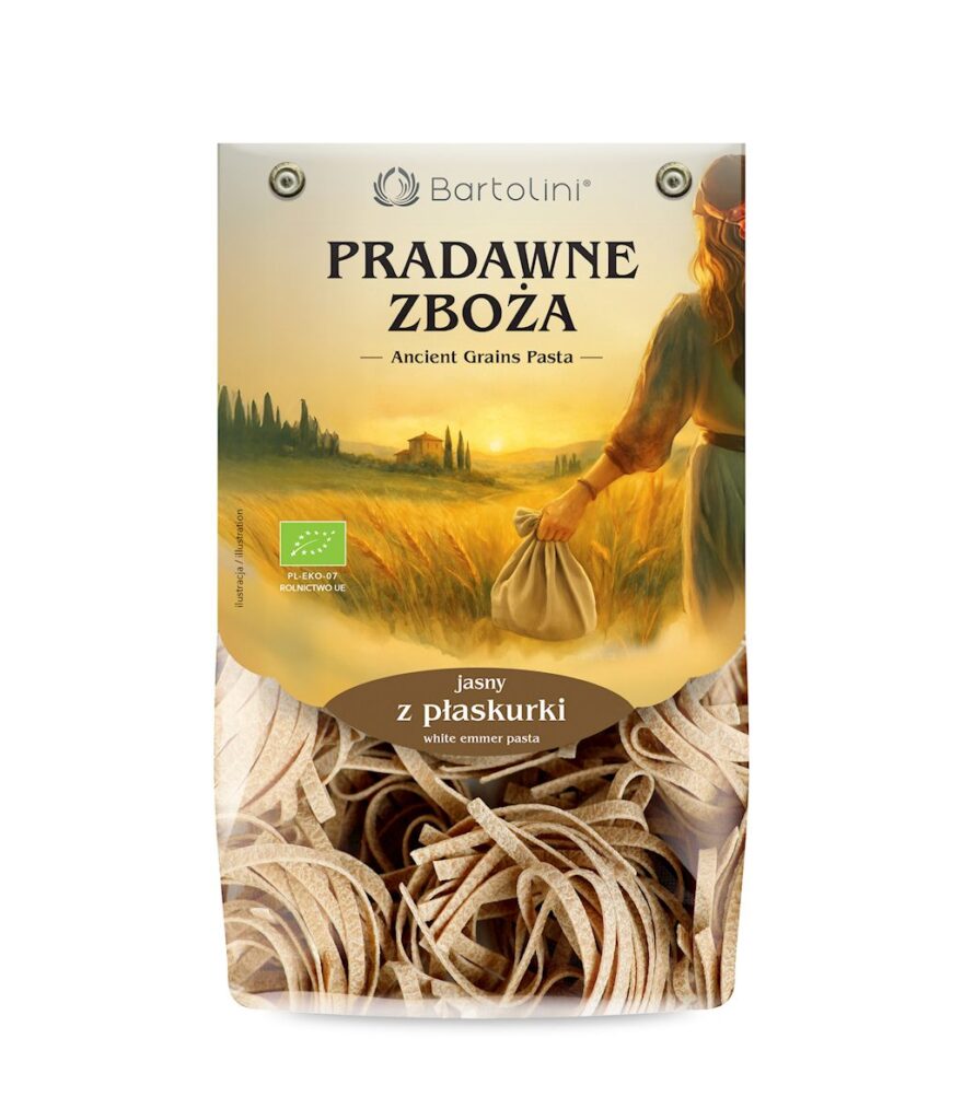 MAKARON (Z PŁASKURKI JASNY) GNIAZDA TAGLIATELLE BIO 250 g – BARTOLINI (PRADAWNE ZBOŻA)