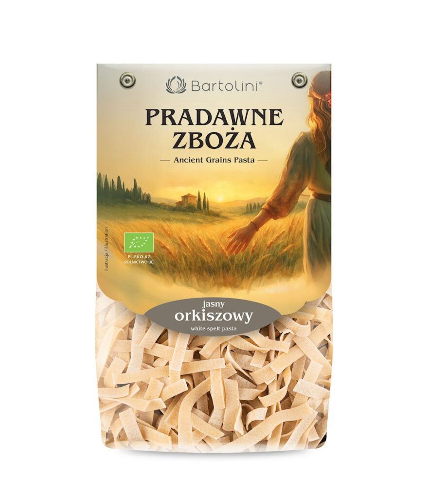 MAKARON (ORKISZOWY JASNY) TAGLIATELLE BIO 250 g – BARTOLINI (PRADAWNE ZBOŻA)