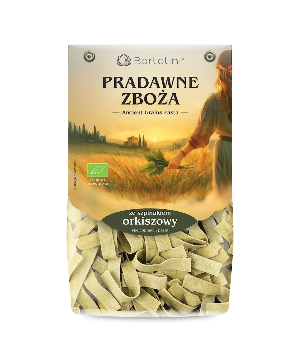 MAKARON (ORKISZOWY SZPINAKOWY) WSTĄŻKI BIO 250 g - BARTOLINI (PRADAWNE ZBOŻA)