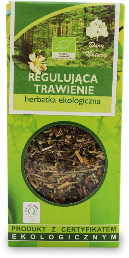 przecena HERBATKA REGULUJĄCA TRAWIENIE BIO 50 g – DARY NATURY