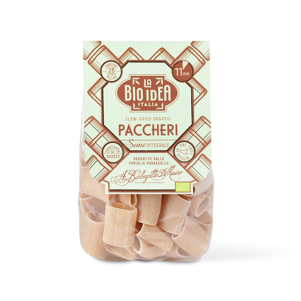 MAKARON (SEMOLINOWY) PACCHERI BIO 375 g – LA BIO IDEA