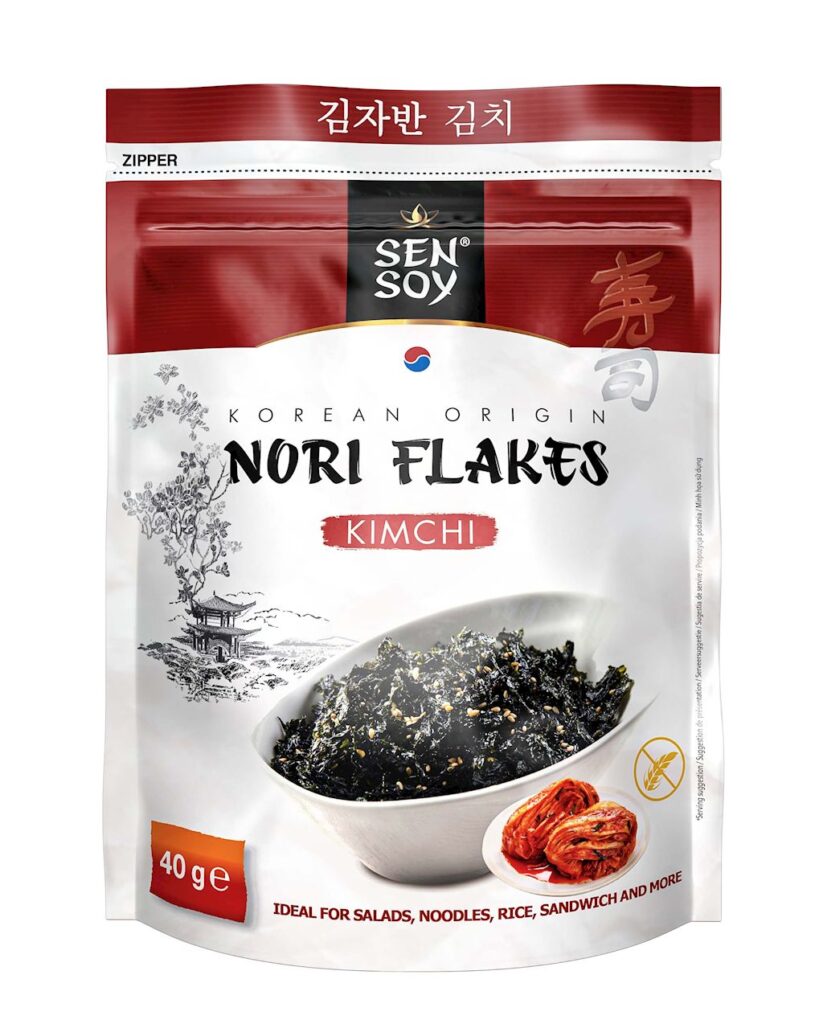 PŁATKI NORI KIMCHI BEZGLUTENOWE 40 g – SEN SOY