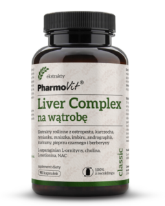 KAPSUŁKI NA WSPARCIE WĄTROBY LIVER COMPLEX 90 szt. - PHARMOVIT (CLASSIC)