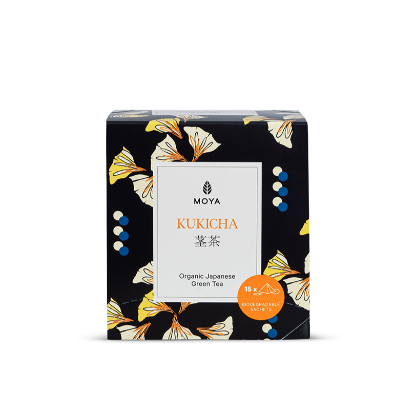 HERBATA ZIELONA KUKICHA JAPOŃSKA BIO (15 x 1,5 g) 22,5 g – MOYA MATCHA