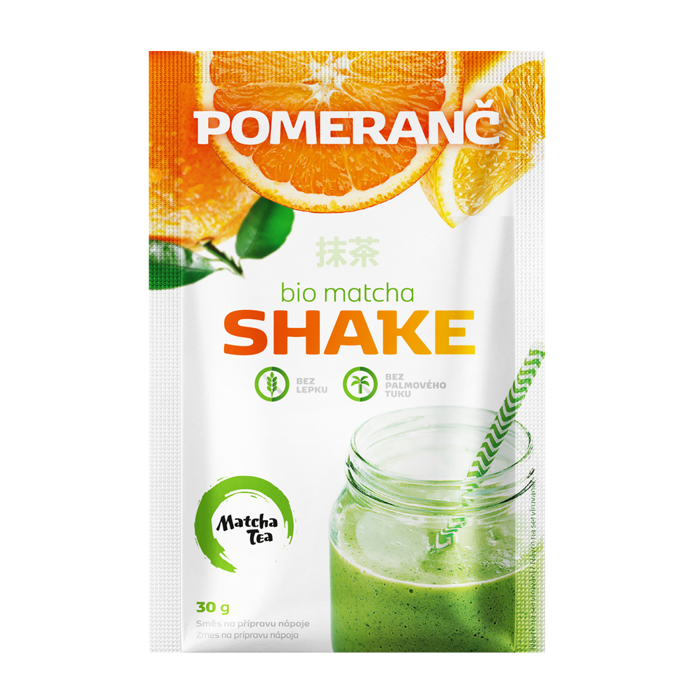 SHAKE Z MATCHĄ I POMARAŃCZĄ BEZGLUTENOWY BIO 30 g – AMYLON