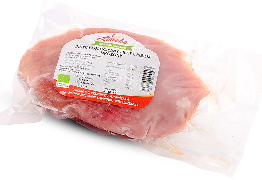 FILET Z PIERSI INDYKA MROŻONY BIO (około 0,40 kg) – LIMEKO