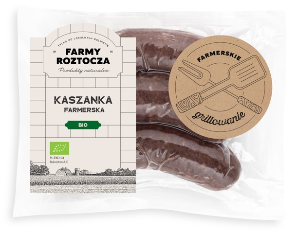 KASZANKA NA GRILLA BIO (około 0,30 kg) – FARMY ROZTOCZA (NA ZAMÓWIENIE – PRODUKT SEZONOWY)