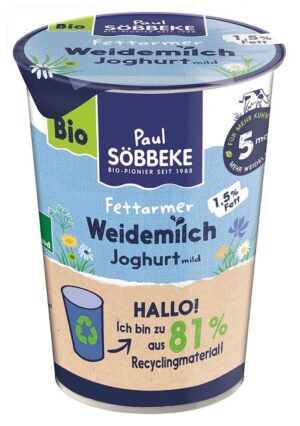 JOGURT NATURALNY 1,5 % BIO 500 g - SOBBEKE