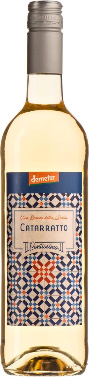 WINO BIAŁE WYTRAWNE CATARRATTO DEMETER BIO 0,75 L (WŁOCHY) - PONTISSIMO