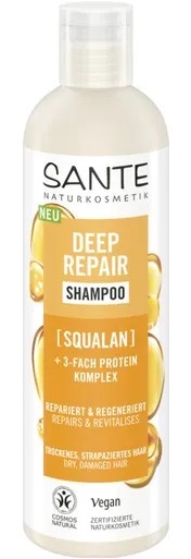 SZAMPON REGENERUJĄCY DO WŁOSÓW SUCHYCH I ZNISZCZONYCH SKWALAN I POTRÓJNY KOMPLEKS PROTEINOWY ECO 250 ml – SANTE