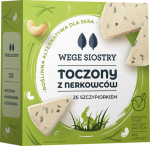 WEGAŃSKA ALTERNATYWA SERA Z ORZECHÓW NERKOWCA ZE SZCZYPIORKIEM BEZGLUTENOWA 140 g - WEGE SIOSTRY