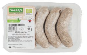 KIEŁBASA BIAŁA BIO (6 szt.) 485 g - WASĄG (Z PÓŁKI)