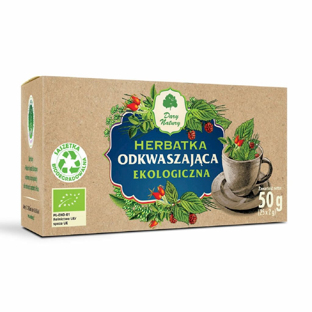 HERBATKA ODKWASZAJĄCA BIO (25 x 2 g) 50 g – DARY NATURY