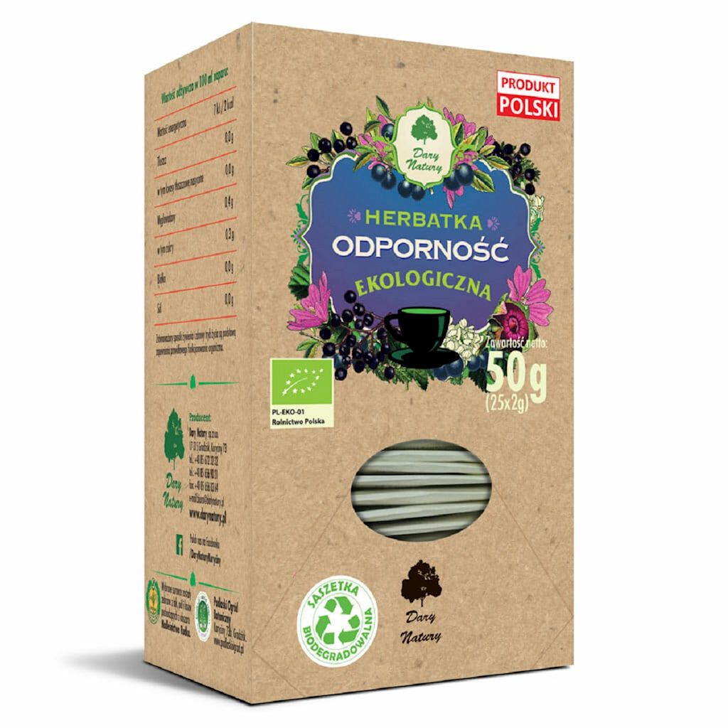 HERBATKA UODPARNIAJĄCA BIO (25 x 2 g) 50 g – DARY NATURY