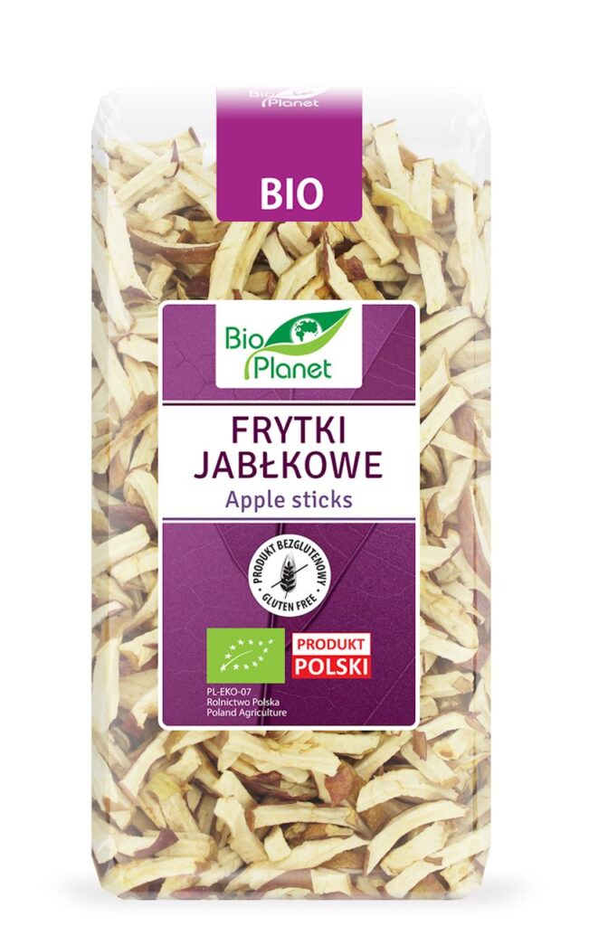 FRYTKI JABŁKOWE BEZGLUTENOWE BIO 100 g – BIO PLANET