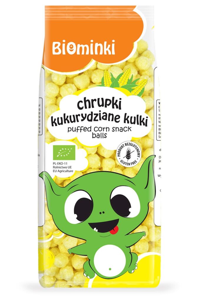 CHRUPKI KUKURYDZIANE KULKI BEZGLUTENOWE BIO 60 g – BIOMINKI