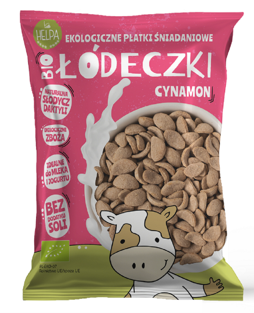 ŁÓDECZKI JAGLANO – OWSIANE Z CYNAMONEM BEZ DODATKU CUKRÓW BIO 260 g – HELPA
