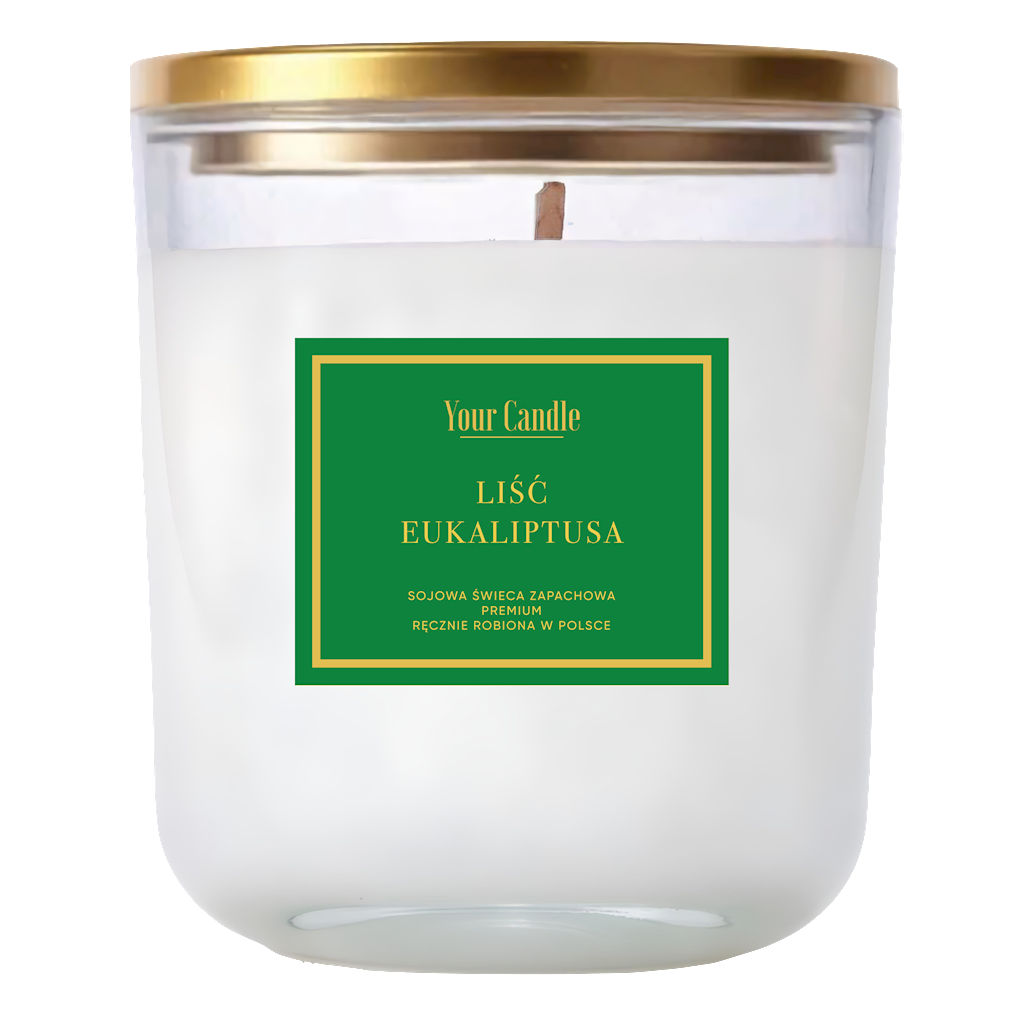 ŚWIECA SOJOWA ZAPACHOWA LIŚĆ EUKALIPTUSA 180 ml – YOUR CANDLE