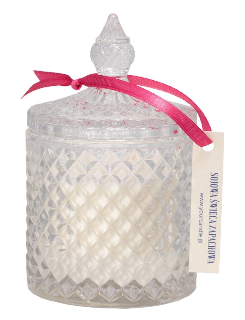ŚWIECA SOJOWA ZAPACHOWA W KRYSZTALE TRUSKAWKOWA ROZKOSZ 250 ml – YOUR CANDLE