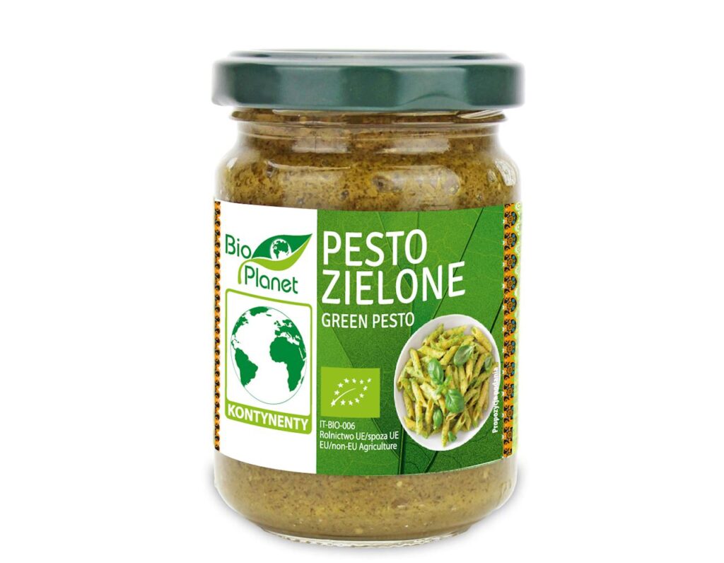 PESTO ZIELONE Z BAZYLII BIO 140 g – BIO PLANET