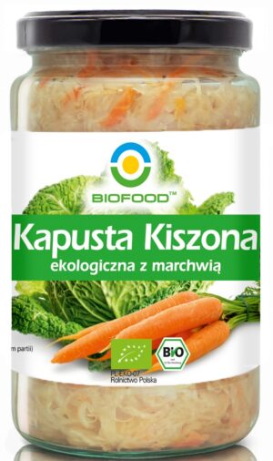 KAPUSTA KISZONA Z MARCHEWKĄ BEZGLUTENOWA BIO 700 g (500 g) - BIOFOOD
