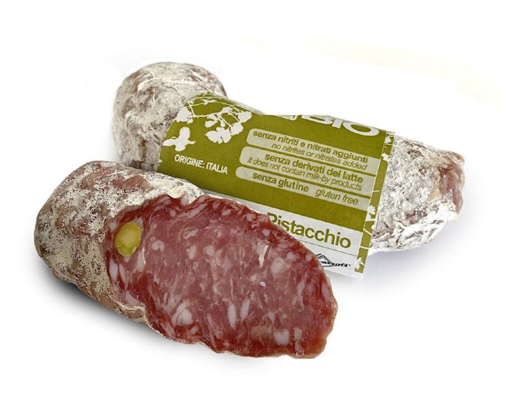 SALAMI Z PISTACJĄ BEZGLUTENOWE BIO 160 g – PRIMAVERA