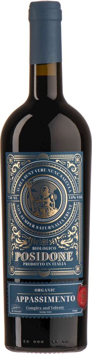 WINO CZERWONE PÓŁWYTRAWNE POSIDONE APPASSIMENTO BIO 750 ml - CORVEZZO