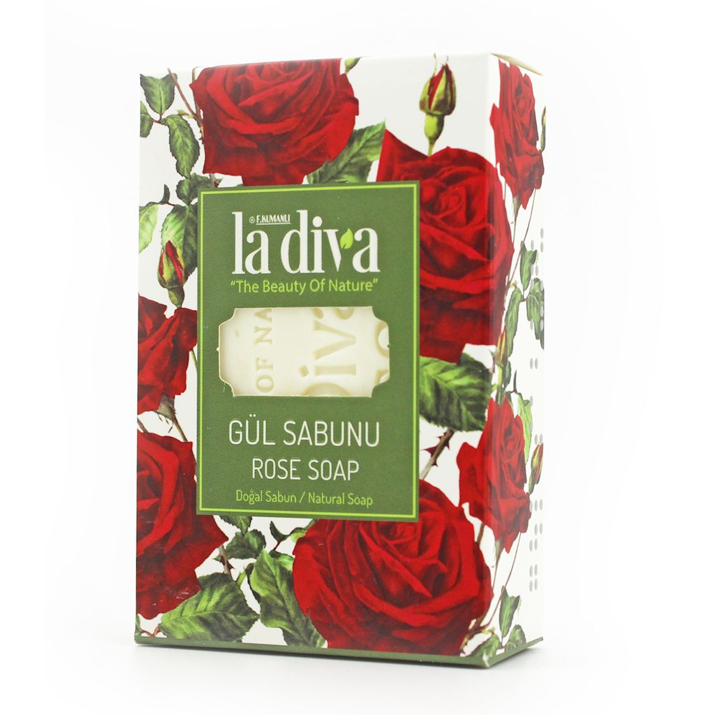 MYDŁO W KOSTCE RÓŻA 100 g – LA DIVA