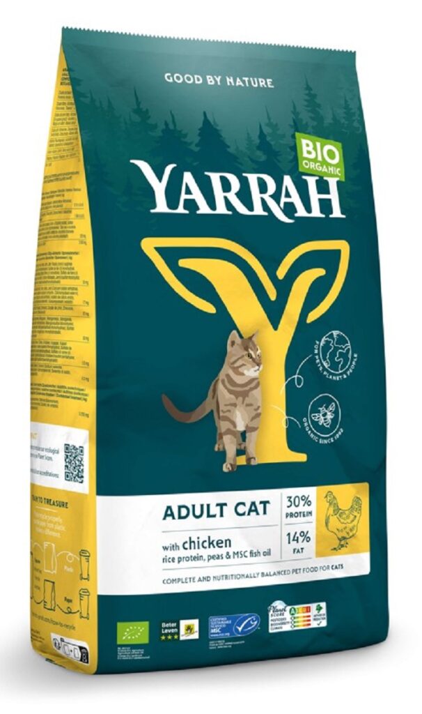 (DLA KOTA DOROSŁEGO) KARMA Z KURCZAKIEM BIO 800 g – YARRAH
