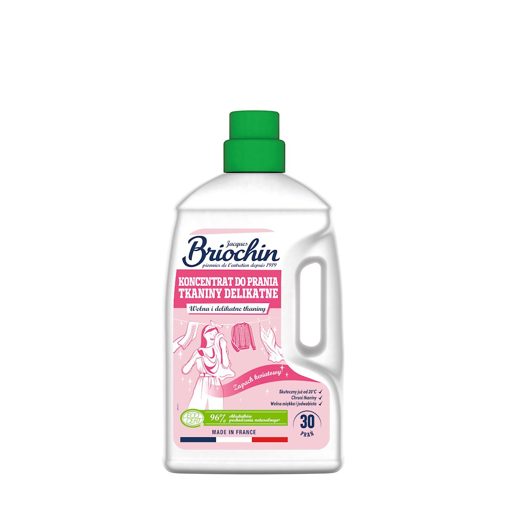 PŁYN DO PRANIA DELIKATNYCH UBRAŃ (KONCENTRAT) ECO 1,35 L (30 PRAŃ) – BRIOCHIN