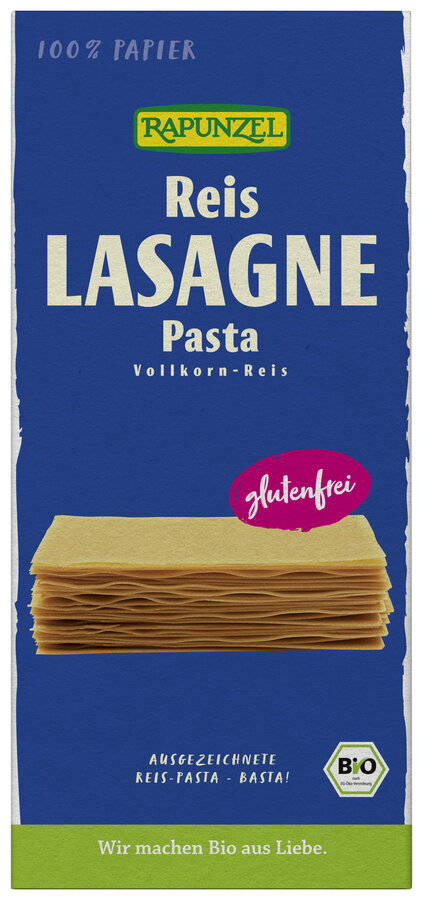 MAKARON (RYŻOWY RAZOWY) LASAGNE BEZGLUTENOWY BIO 250 g – RAPUNZEL