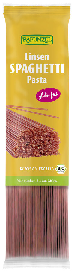 MAKARON PROTEINOWY (Z SOCZEWICY ŻÓŁTEJ) SPAGHETTI BIO 250 g – RAPUNZEL