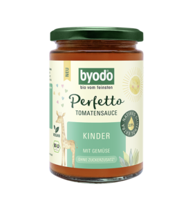 SOS POMIDOROWY Z WARZYWAMI DLA DZIECI BEZ DODATKU CUKRÓW BIO 340 ml - BYODO