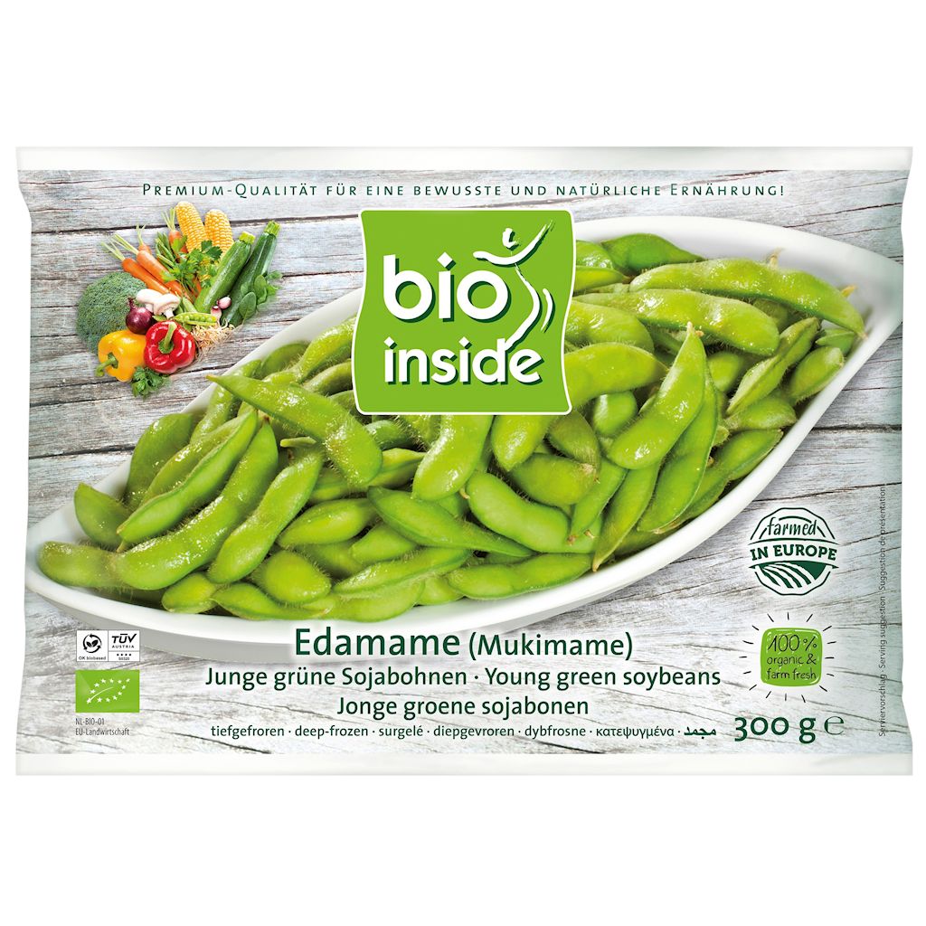 SOJA EDAMAME W STRĄKACH MROŻONA BIO 300 g – BIO INSIDE