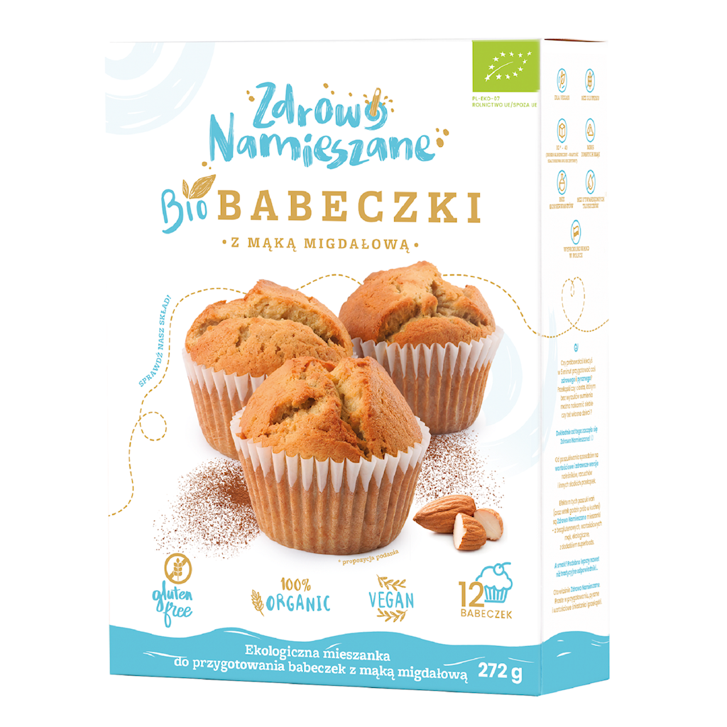 MIESZANKA NA BABECZKI Z MĄKĄ MIGDAŁOWĄ BEZGLUTENOWA BIO 272 g – ZDROWO NAMIESZANE