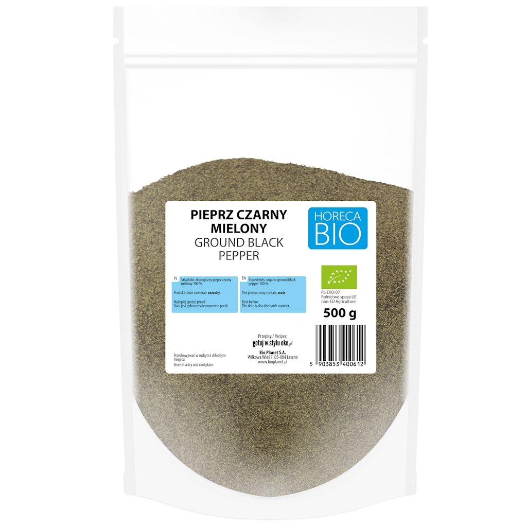 PIEPRZ CZARNY MIELONY BIO 500 g – HORECA (BIO PLANET)