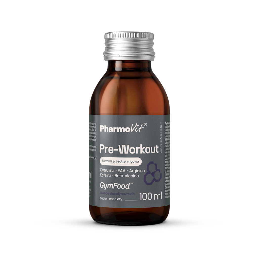 SHOT PRE-WORKOUT O SMAKU OWOCÓW SKANDYNAWSKICH 100 ml – PHARMOVIT (GYM FOOD)