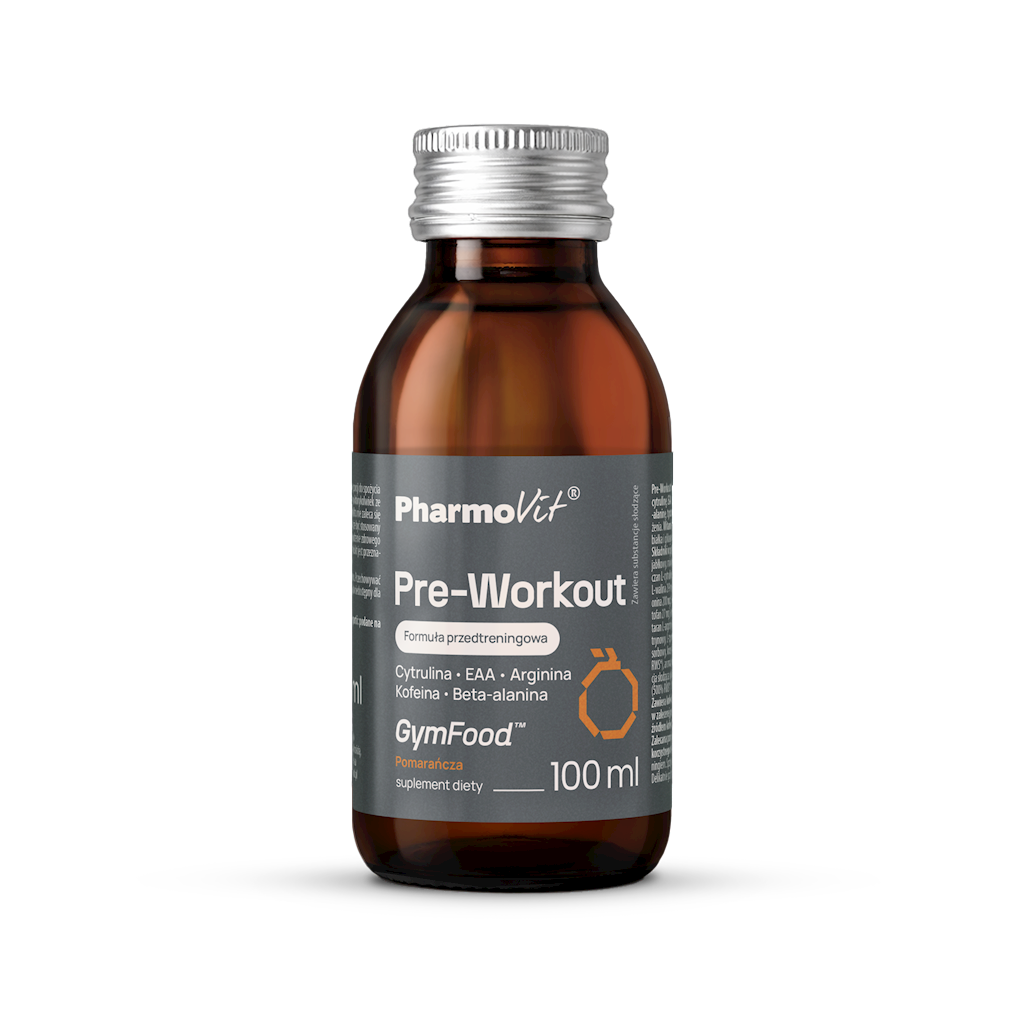 SHOT PRE-WORKOUT POMARAŃCZOWY 100 ml – PHARMOVIT (GYM FOOD)