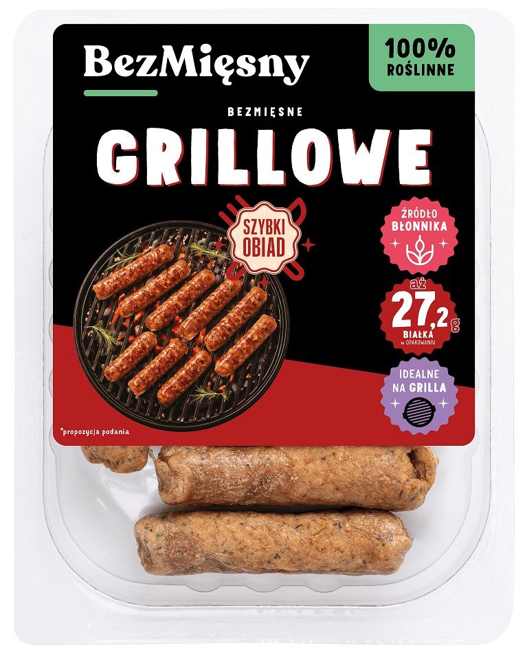 KIEŁBASKI GRILLOWE ROŚLINNE 160 g – BEZMIĘSNY