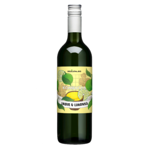 KOMBUCHA O SMAKU IMBIRU I LIMONKI BIO 750 ml - DELIKATNA