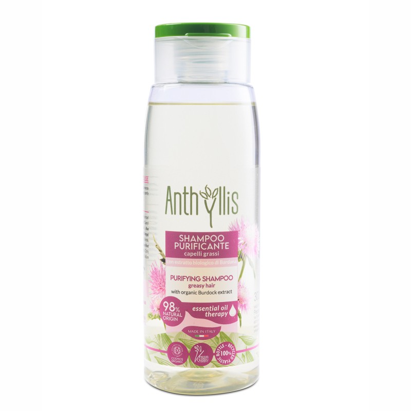 SZAMPON DO WŁOSÓW PRZTŁUSZCZAJĄCYCH SIĘ Z EKSTRAKTEM Z ŁOPIANU ECO 300 ml – ANTHYLLIS