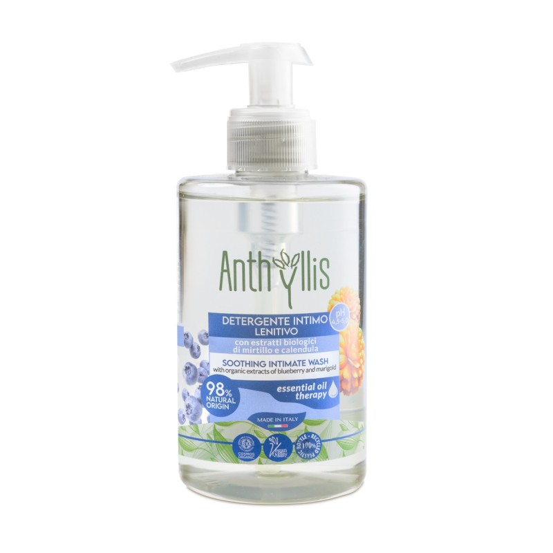 PŁYN DO HIGIENY INTYMNEJ Z EKSTRAKTEM Z BORÓWKI I NAGIETKA ECO 300 ml – ANTHYLLIS