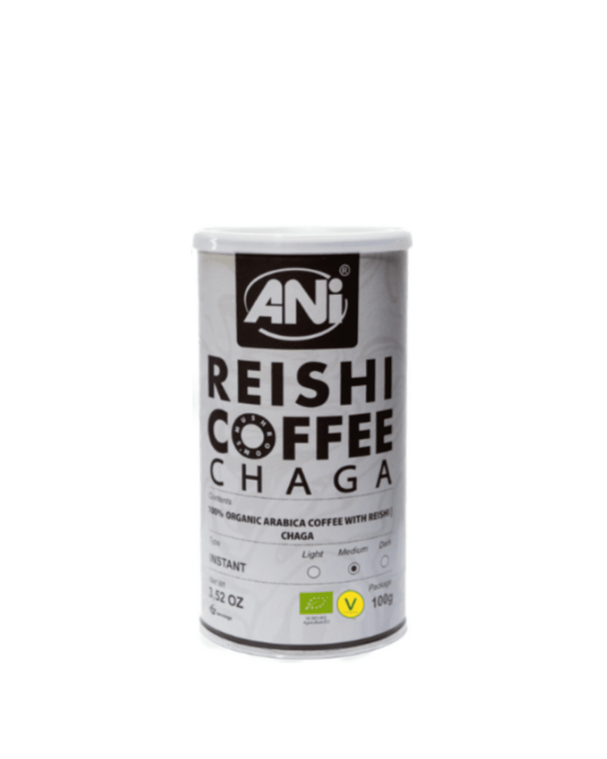 KAWA ROZPUSZCZALNA ARABICA Z REISHI I CHAGA BIO 100 g - ANI