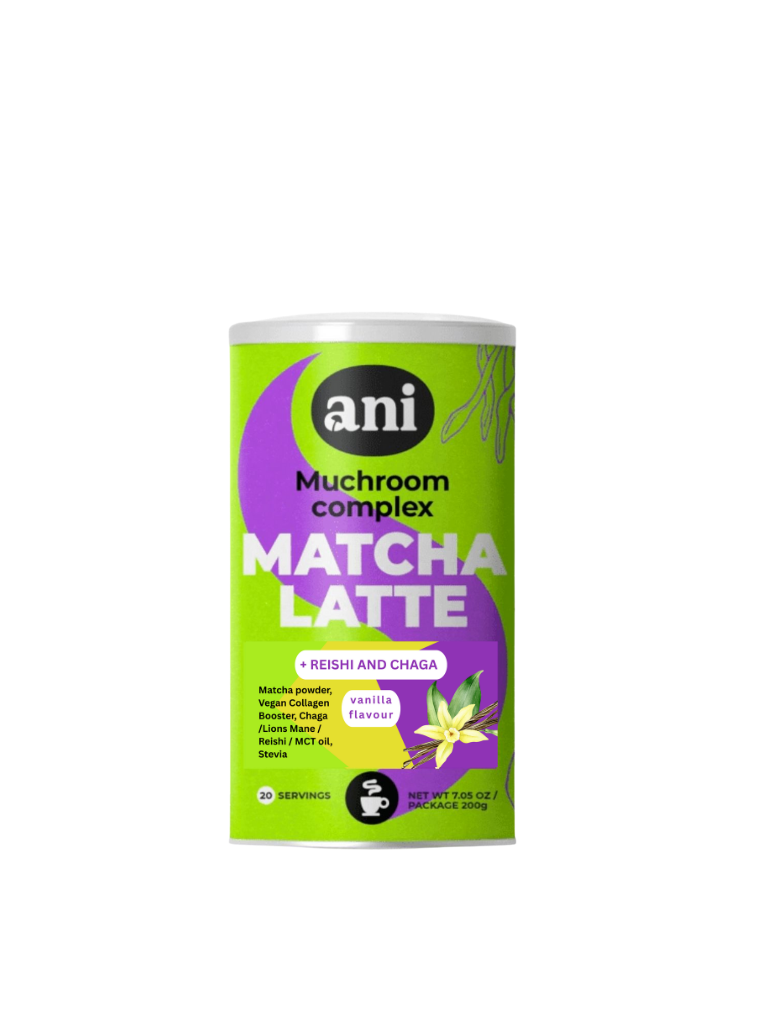 NAPÓJ MUSHROOM COMPLEX MATCHA LATTE O SMAKU WANILIOWYM 200 g – ANI