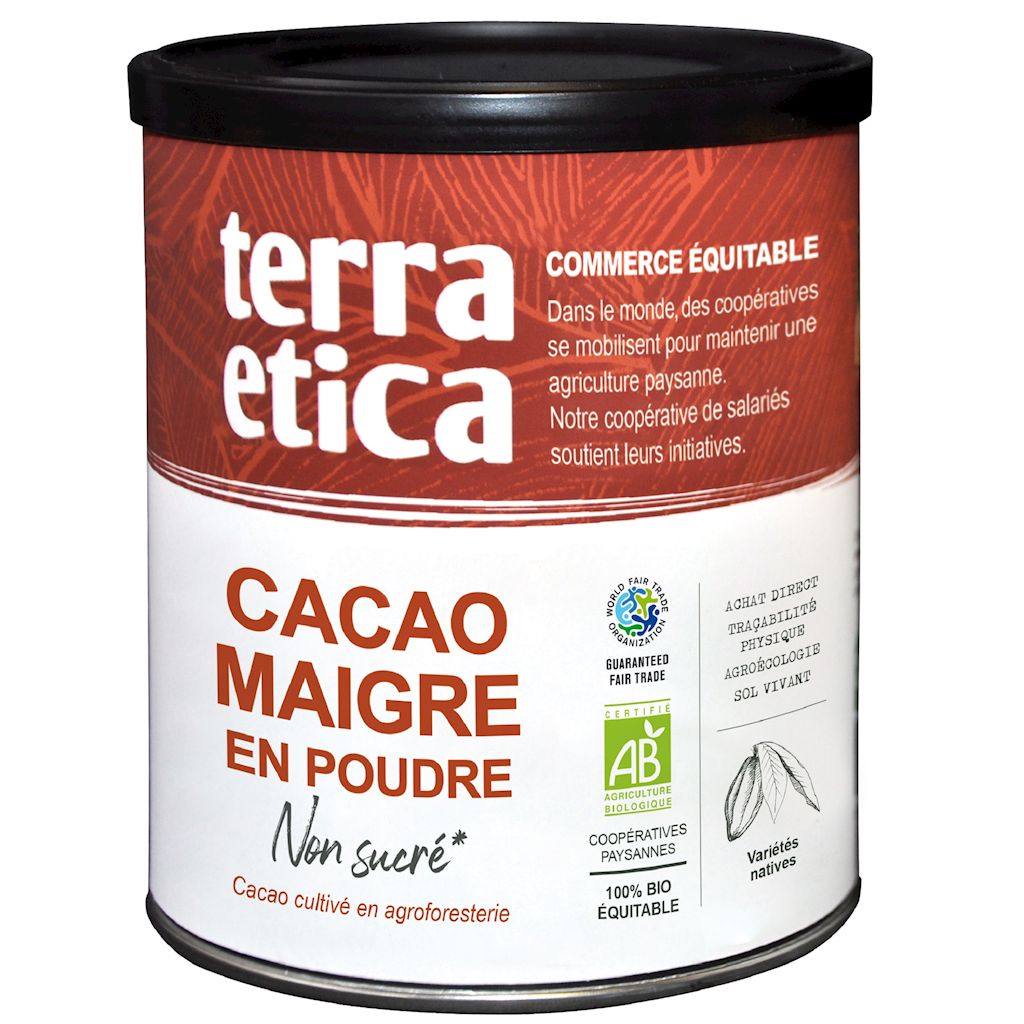 KAKAO SPROSZKOWANE ODTŁUSZCZONE FAIR TRADE BIO 280 g – TERRA ETICA