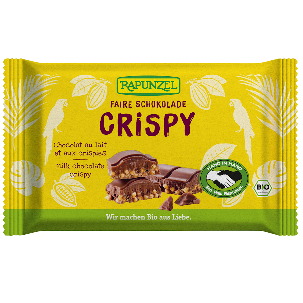 CZEKOLADA MLECZNA Z CHRUPKAMI ZBOŻOWYMI BIO 100 g – RAPUNZEL